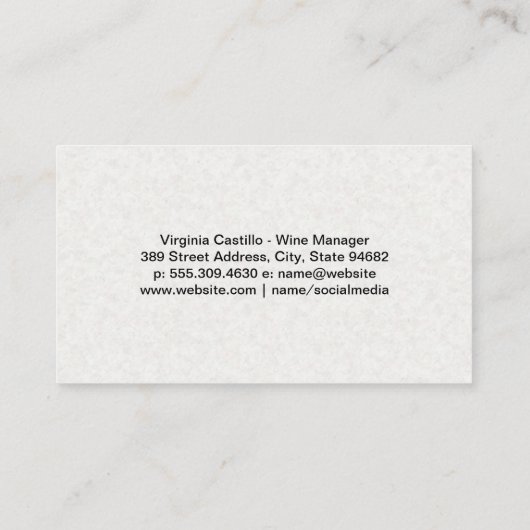 ヴィネヤードエステート | ワイナリースケッチ 名刺 (裏面)