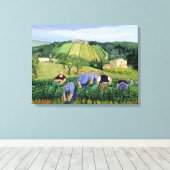 ヴィネヤードオリーブとヒマワリ キャンバスプリント (インサイチュ (ウッドフロア))