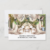 ヴィネヤードカントリー屋外テーブルワイナリードレープ セーブザデート (正面)