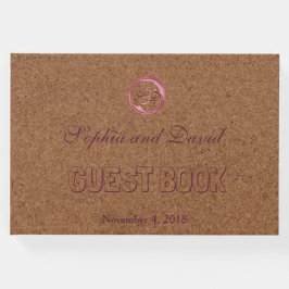 ヴィネヤードコルクステインレッドワイン結婚ズ ゲストブック