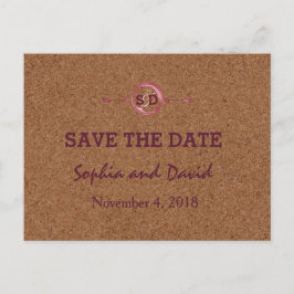 ヴィネヤードコルクステイン赤ワイン保存日 案内ポストカード