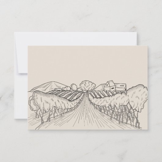 ヴィネヤードズ結婚ナパバレーカリフォルニアワイナリー 出欠カード (裏面)