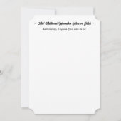 ヴィネヤードトスカーナの風景ワインファームを収容 招待状 (裏面)