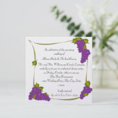 ヴィネヤードハーベストブドウのリハーサルディナー 招待状 (スタンド正面)