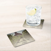 ヴィネヤードリ素朴ッドバ結婚ンズ スクエアペーパーコースター (インサイチュ)