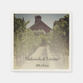 ヴィネヤードリ素朴ッドバ結婚ンズ スタンダードカクテルナプキン (正面)