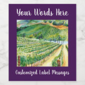 ヴィネヤードワイナリーグレープビネアートカスタムボトルラベル ワインラベル (シングルラベル)