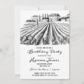 ヴィネヤードワイナリース素朴ケッチバースデーパーティー 招待状 (正面)