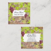 *~*ヴィネヤードワイナリーワインセラーワインクラスタブドウ スクエア名刺 (正面/裏面)