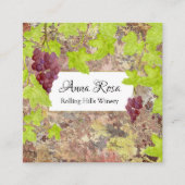 *~*ヴィネヤードワイナリーワインセラーワインクラスタブドウ スクエア名刺 (正面)