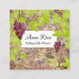 *~*ヴィネヤードワイナリーワインセラーワインクラスタブドウ スクエア名刺