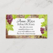 *~*ヴィネヤードワイナリーワインセラー 名刺 (裏面)