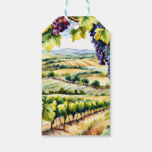 ヴィネヤードワイナリー夏ブライダルシャワー印刷 ギフトタグ (裏面)