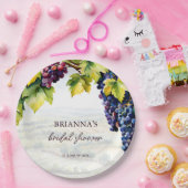 ヴィネヤードワイナリー夏ブライダルシャワー印刷 ペーパープレート (パーティー)