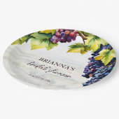 ヴィネヤードワイナリー夏ブライダルシャワー印刷 ペーパープレート (アングル)