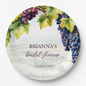 ヴィネヤードワイナリー夏ブライダルシャワー印刷 ペーパープレート (正面)