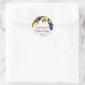 ヴィネヤードワイナリー夏ブライダルシャワー印刷 ラウンドシール (バッグ)