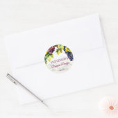 ヴィネヤードワイナリー夏ブライダルシャワー印刷 ラウンドシール (封筒)