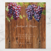 ヴィネヤードワイナリー結婚ズグレープヴィネス ワインラベル (シングルラベル)