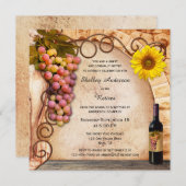 ヴィネヤードワインテーマ退職パーティの招待状 招待状 (正面/裏面)