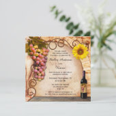 ヴィネヤードワインテーマ退職パーティの招待状 招待状 (スタンド正面)