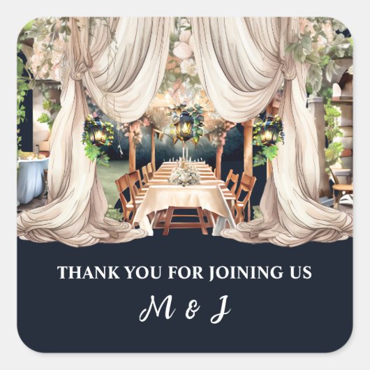 ヴィネヤードワインファームトスカーナカントリーワイナリーテーブル スクエアシール (正面)