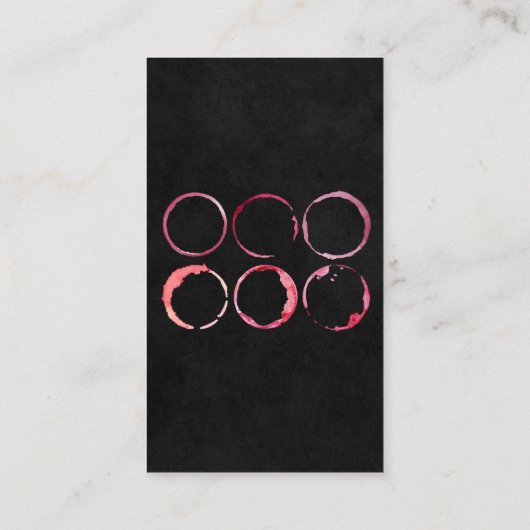 ヴィネヤードワインラックスブラック | ワインの汚れ 名刺 (裏面)