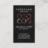 ヴィネヤードワインラックスブラック | ワインの汚れ 名刺 (正面)