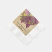 ヴィネヤードワ素朴インをテーマにしたマイルストーン誕生日 縁ありカクテルナプキン (角)