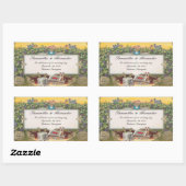 ヴィネヤードワ結婚インパーソナライズされたボトルラベル 長方形シール (シート)