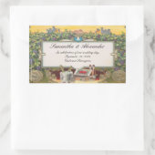 ヴィネヤードワ結婚インパーソナライズされたボトルラベル 長方形シール (バッグ)