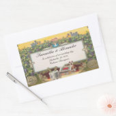 ヴィネヤードワ結婚インパーソナライズされたボトルラベル 長方形シール (封筒)