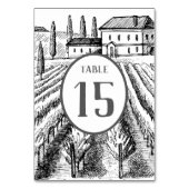 ヴィネヤード素朴ワイナリース結婚ケッチ テーブルナンバー (裏面)
