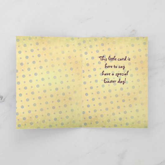 ヴィネージイースターカー子供へド シーズンカード (内部)