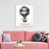 ヴィネージフランスの熱気球の伸ばしたキャンバス キャンバスプリント (インサイチュ (リビング))