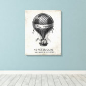 ヴィネージフランスの熱気球の伸ばしたキャンバス キャンバスプリント (インサイチュ (ウッドフロア))