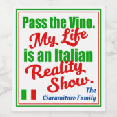 ヴィノを渡す私の人生は現実イタリアン番組だ ワインラベル (シングルラベル)