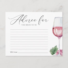 ヴィノウィズフォーズブライダルシャワーアドバイスとウィッシュ エンクロージャーカード