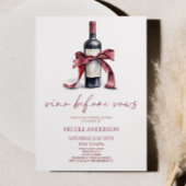 ヴィノウィズレッドワインワインボトルボウブライダルシャワー 招待状