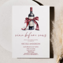 ヴィノウィズレッドワインワインボトルボウブライダルシャワー