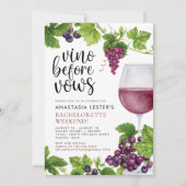 ヴィノウィーブウズワインバチェロレッテ 招待状 (正面)