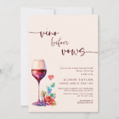 ヴィノウィーブウズワインブライダルシャワーブルゴーニュ 招待状 (正面)