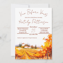 ヴィノウィーブウズヴィネヤードブライダルシャワー 招待状