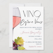 ヴィノウィーブウワインブライダルシャワーカップル 招待状 (正面)