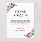 ヴィノウィーブウワインブライダルシャワーサンキューカード (正面)