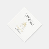 ヴィノウィーブスホワイトフローラブライダルシャワー スタンダードカクテルナプキン (角)