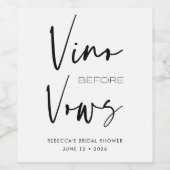 ヴィノウィーブス白黒バチェロレッテブライダル ワインラベル (シングルラベル)