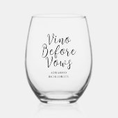 ヴィノウィーブーズバチェロレッテ ステムなしワイングラス (正面)