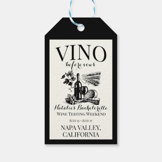 ヴィノウィーブーズバッハカスタムワイナリーバチェロレッテ ギフトタグ (裏面)