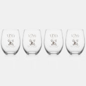 ヴィノウィーブーズバッハカスタムワイナリーバチェロレッテ ステムなしワイングラス (正面)